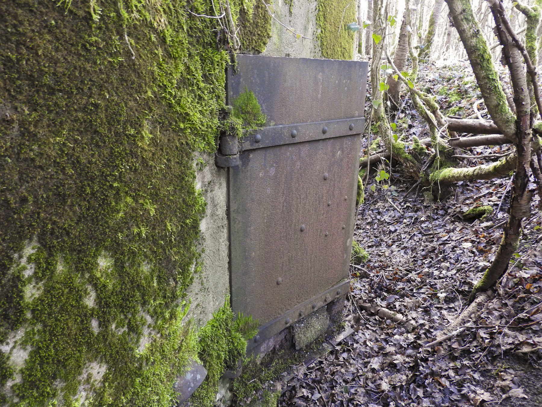 Ligne Maginot - AB32-C - LANDERT NORD - (Blockhaus pour canon) - La porte blindée de l'entrée latérale. - STENGER Mathieu
