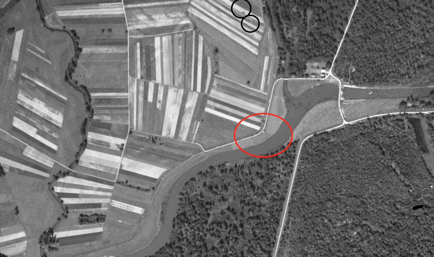 Ligne Maginot - ROHRAUEL - (Blockhaus pour arme infanterie) -  - IGN - Géoportail 1950
