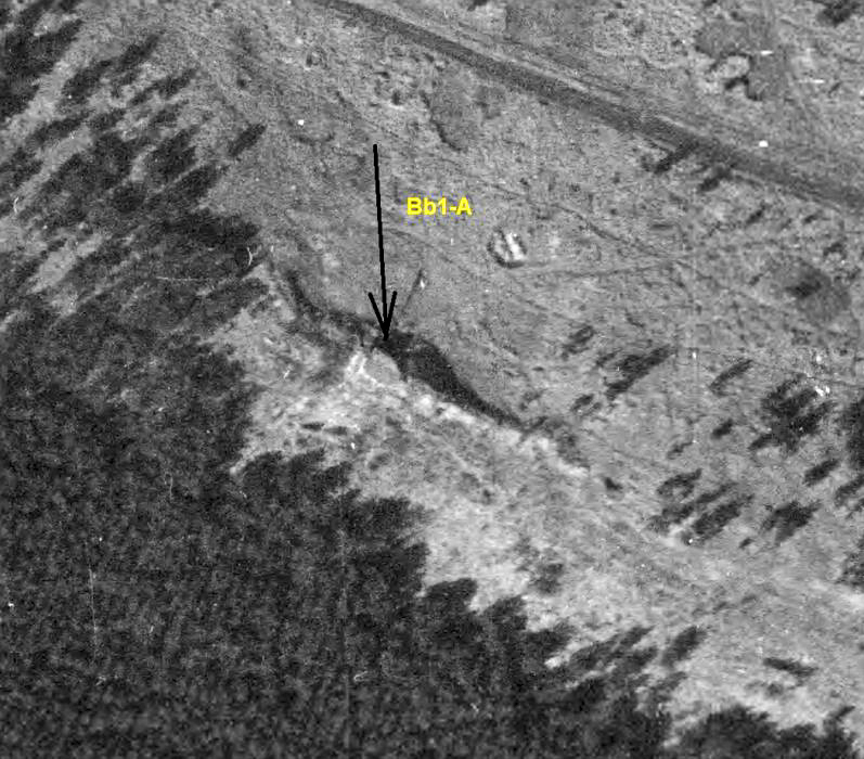Ligne Maginot - BB1-A - LES TRIEUX NORD - (Blockhaus pour canon) -  - IGN - Géoportail 1949