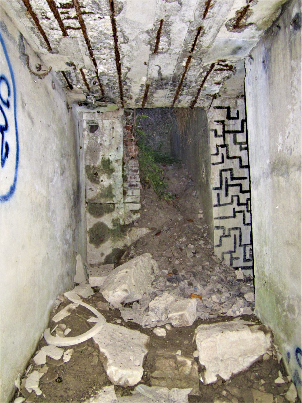 Ligne Maginot - SPORENINSEL - (Casemate d'infanterie - Double) - Le second accès depuis la berge - Les Gardiens du Rhin