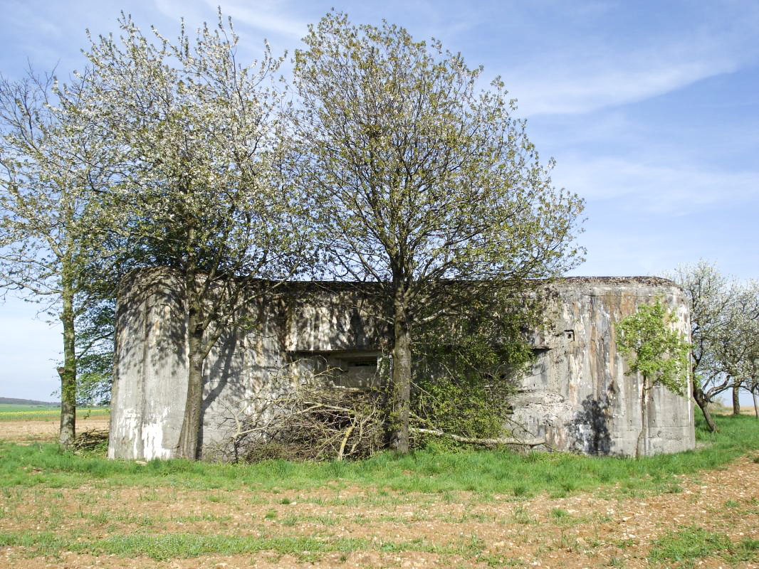 Ligne Maginot - CEZF-16 - POIX TERRON EST - (Casemate d'infanterie - Double) - Face gauche, pris de l'ouest - R Tucker