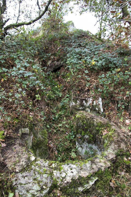 Ligne Maginot - Bb63-B - GRANDS DUCS Sud - L'emplacement de la tourelle après un bon débroussaillage. La tranchée d'accès existe encore - Alain Perouffe
