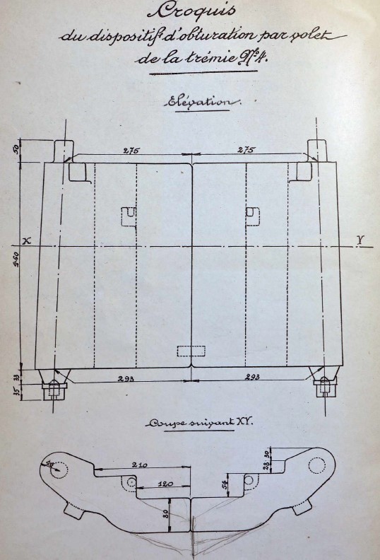 Tampons et volets de protection des trémies pour arme d'infanterie
