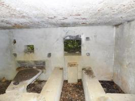 Ligne Maginot - 28A - RIMONNEAU - (Blockhaus pour canon) - Face frontale, créneaux Hotchkiss et AC