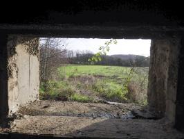 Ligne Maginot - BB45 - (Blockhaus pour canon) - Le champ de tir du canon anti-char.