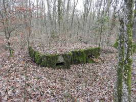 Ligne Maginot - BB42-C - (Blockhaus pour arme infanterie) - Les créneaux orientés vers les arrières du blockhaus Bb374.