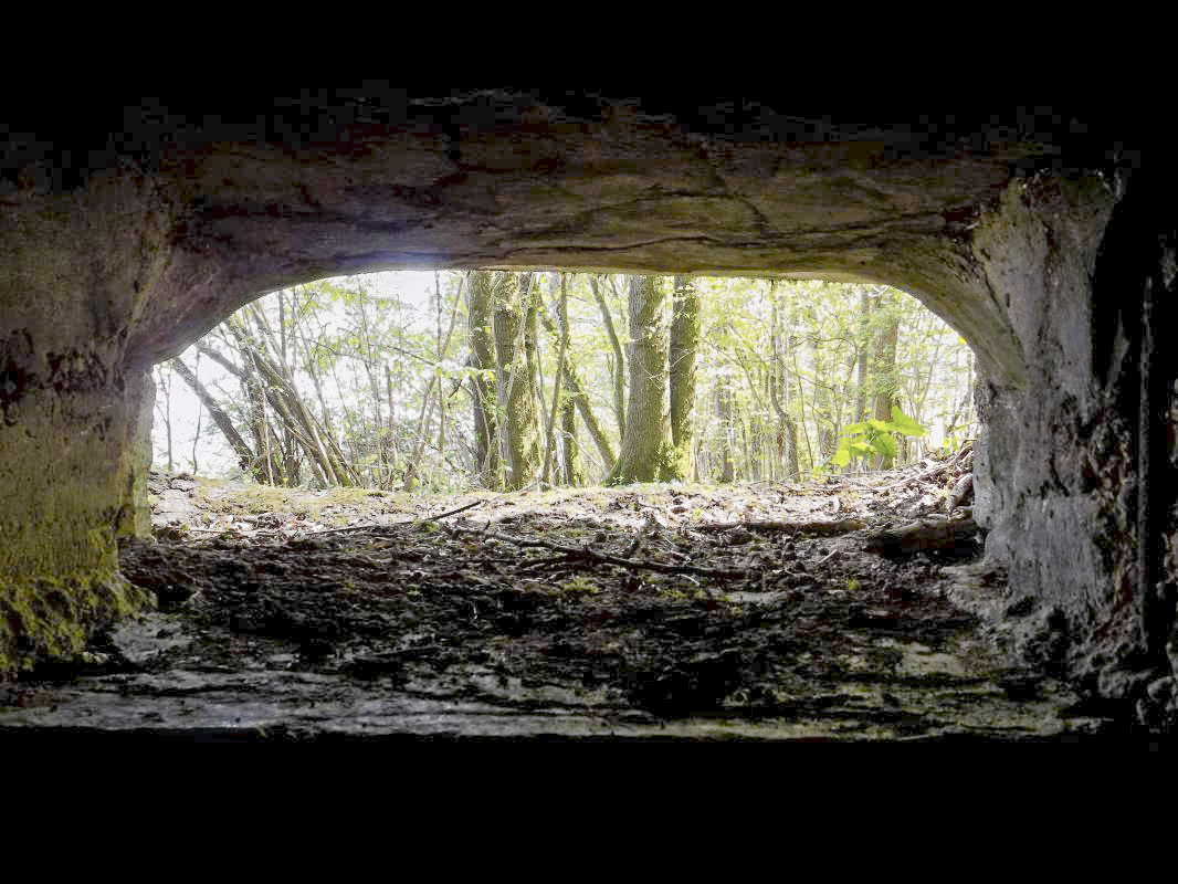 Ligne Maginot - 23A - ELAIRE SUD - (Blockhaus pour canon) - Créneau AC.
La partie supérieure est arrondie. - R Tucker