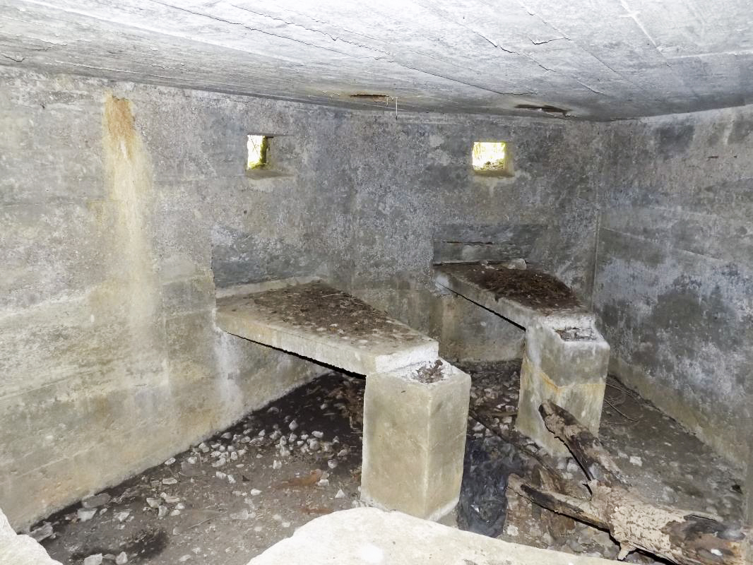 Ligne Maginot - 24A - BOIS DE FLIZE EST - (Blockhaus pour canon) - Les créneaux Hotchkiss de faces frontale et frontale/droite. - R Tucker