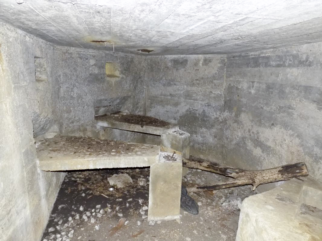 Ligne Maginot - 24A - BOIS DE FLIZE EST - (Blockhaus pour canon) - Les créneaux Hotchkiss de faces frontale et frontale/droite. - R Tucker