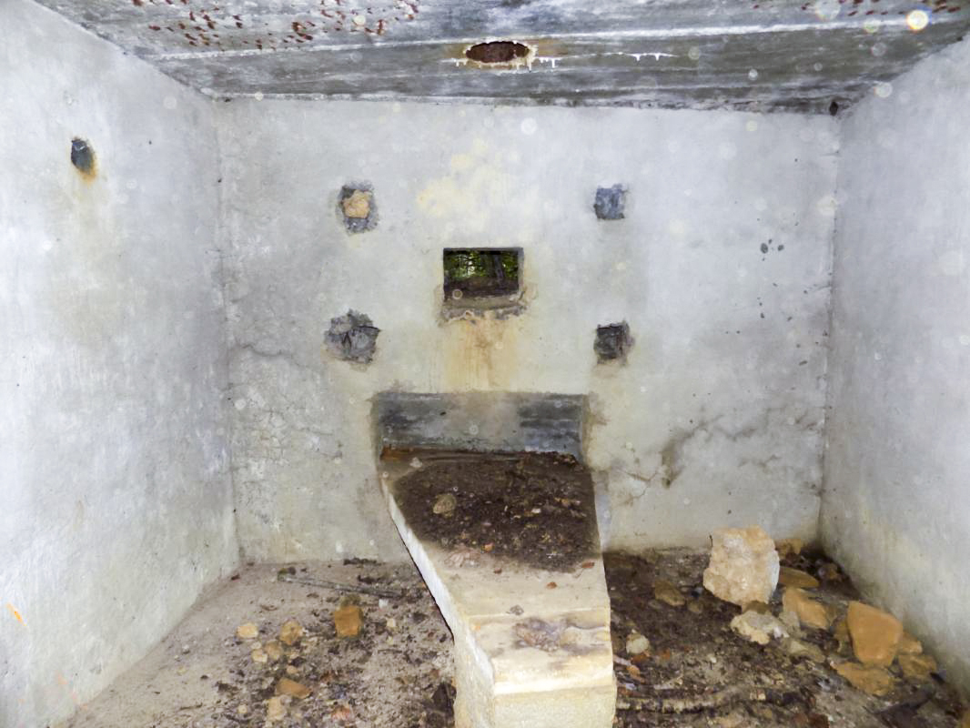 Ligne Maginot - 28A - RIMONNEAU - (Blockhaus pour canon) - Face gauche, créneau Hotchkiss - R Tucker