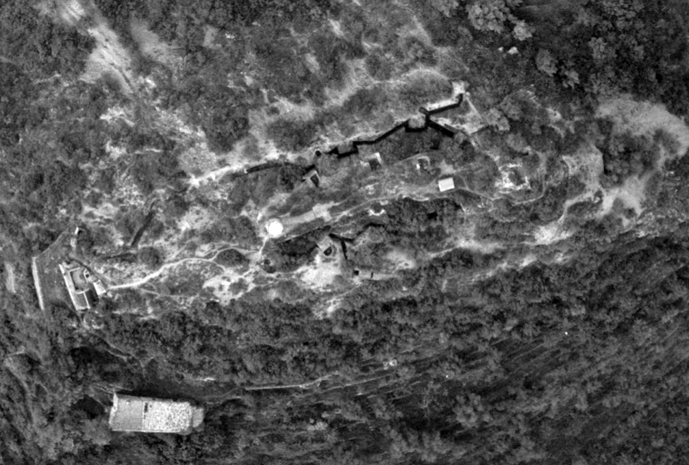 Ligne Maginot - CASTES RUINES (CR) - (Ouvrage d'infanterie) -  - IGN - Geoportail 1963