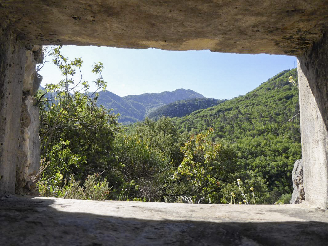 Ligne Maginot - CASTES RUINES (CR) - (Ouvrage d'infanterie) - Bloc 4
Vue vers l'Albaréa - ELLENA-CUNY