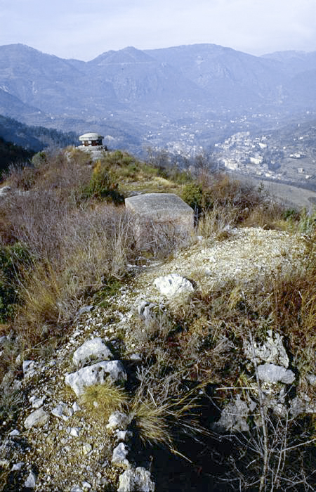 Ligne Maginot - CASTES RUINES (CR) - (Ouvrage d'infanterie) - Le bloc cheminée et le bloc 6 à l’arrière plan - LOVINY Alain