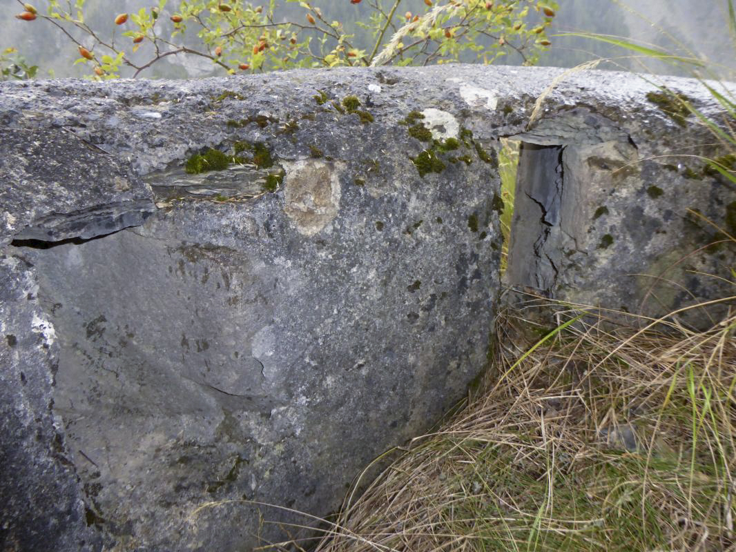 Ligne Maginot - SAINT DALMAS LE SELVAGE (SD) - (Ouvrage d'infanterie) - Bloc 1
Créneau dans la cuve pour mortier - ELLENA-CUNY