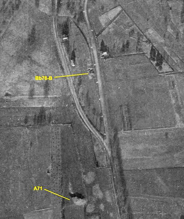 Ligne Maginot - Bb78-B - VILLERS SEMEUSE (Blockhaus de type indéterminé) -  - IGN - Géoportail 1949