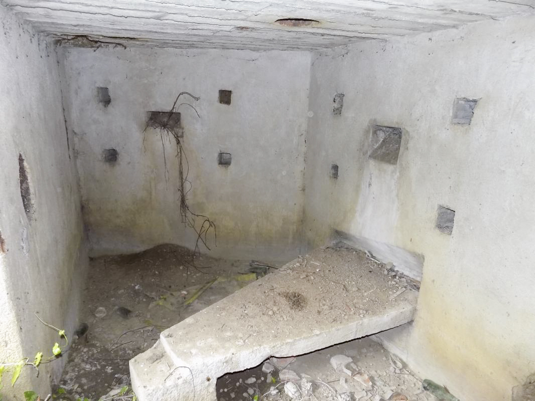 Ligne Maginot - BB78-C - GRANDE AYVELLE - (Blockhaus de type indéterminé) - Créneau FM face gauche et créneau Hotchkiss frontale gauche. - R Tucker