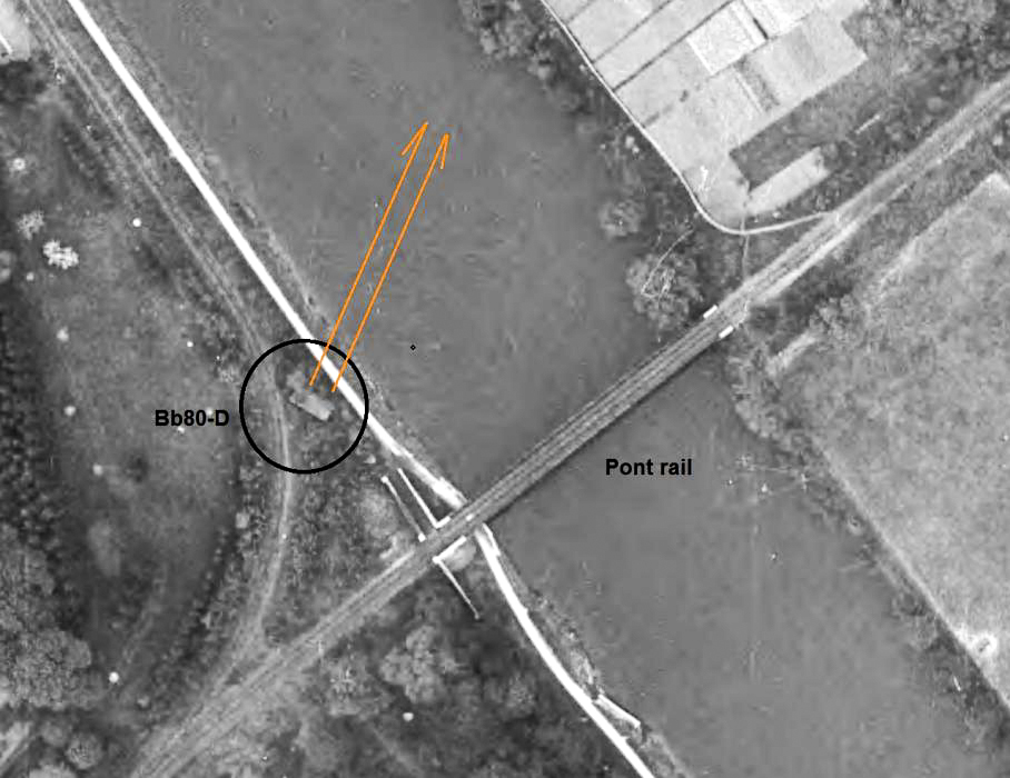 Ligne Maginot - BB80-D - PONT-RAIL DE FLIZE - (Blockhaus pour arme infanterie) -  - IGN - Géoportail 1960