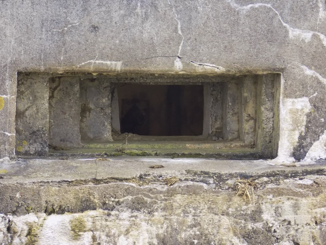 Ligne Maginot - BB82 - DOM LE MESNIL - (Blockhaus pour arme infanterie) - Face gauche, créneau Hotchkiss - R Tucker