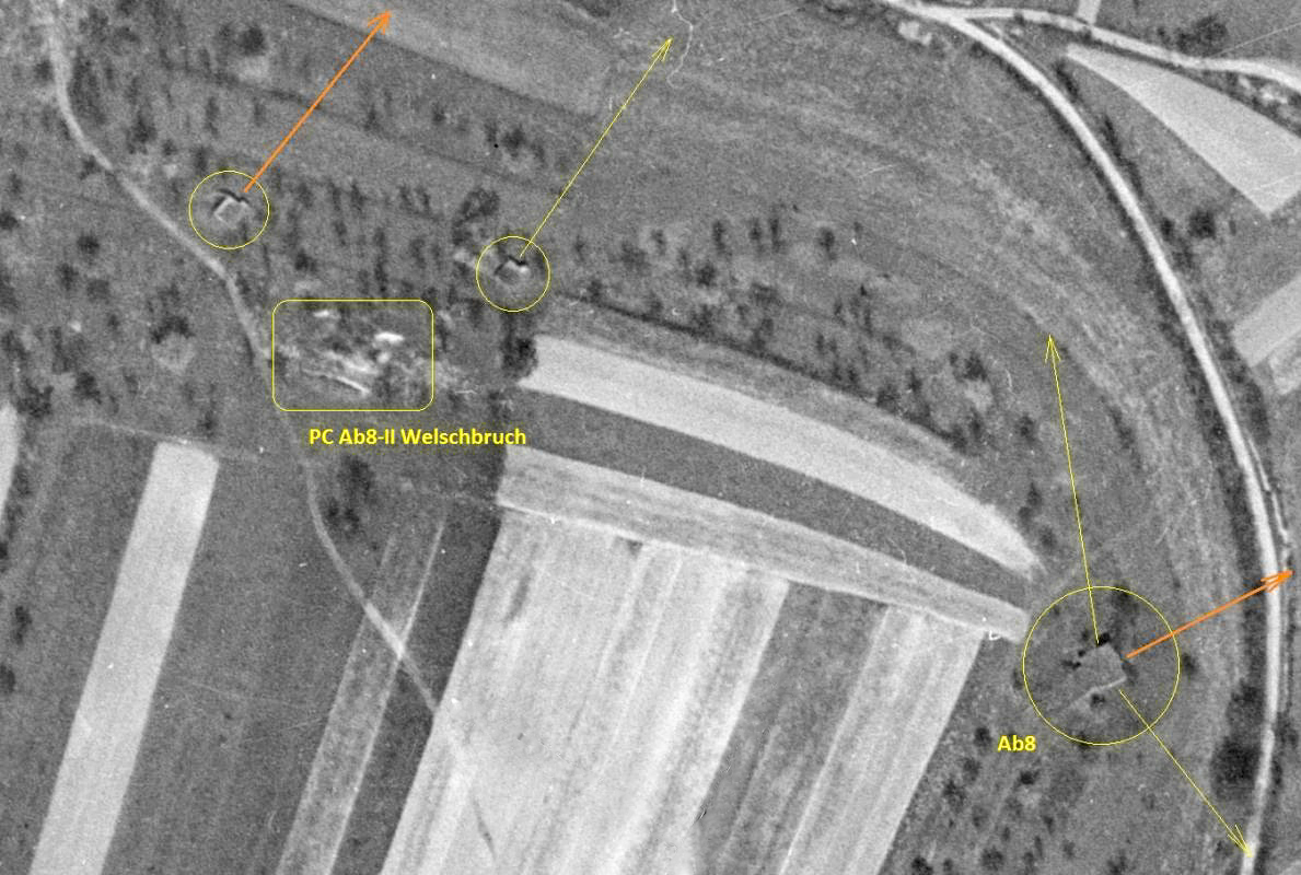 Ligne Maginot - Blockhaus Ab8 et alentours -  - IGN - Géoportail 1951