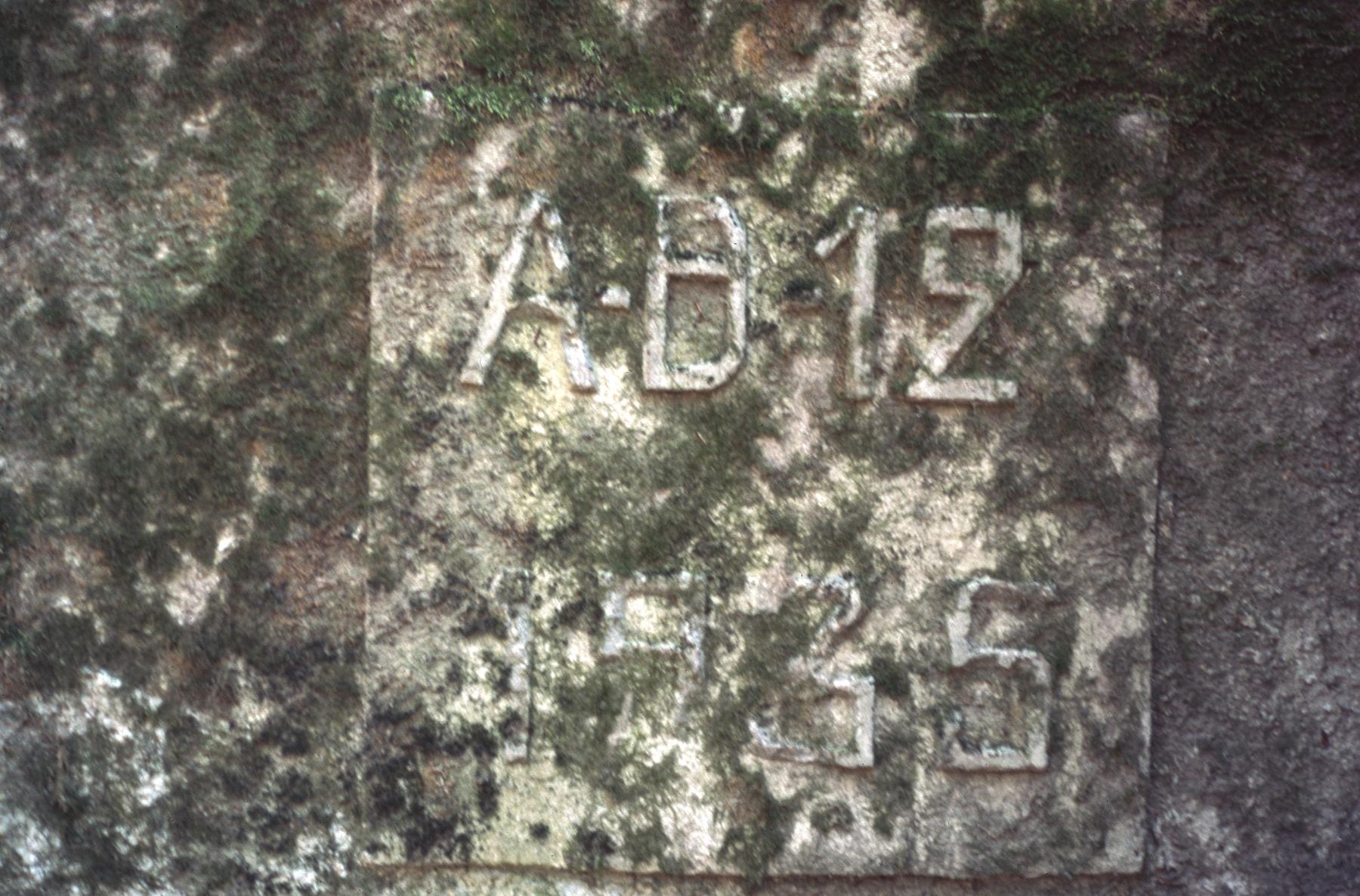 Ligne Maginot - AB12 - (Blockhaus pour canon) - Cartouche d'identification - MANSUY Michel