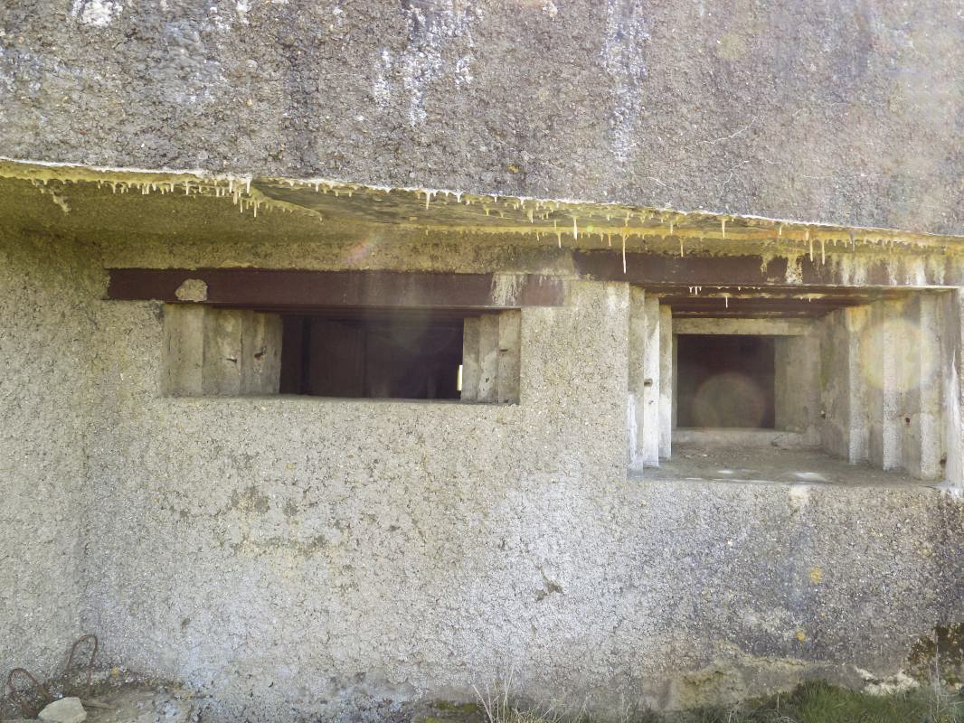 Ligne Maginot - A101BIS - TOURTRAY SUD - (Blockhaus lourd type STG / STG-FCR - Double) - Face nord-ouest, les créneaux - R Tucker