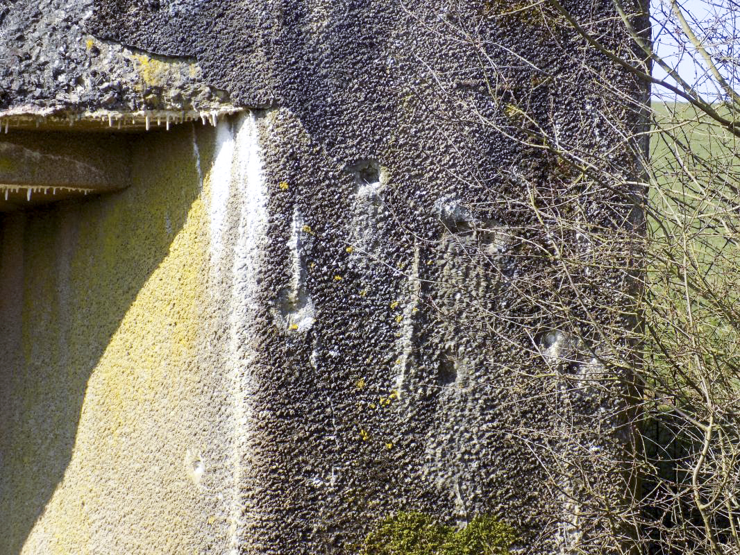 Ligne Maginot - EUILLY SUD - (Blockhaus pour canon) - Dégâts d'obus - R Tucker