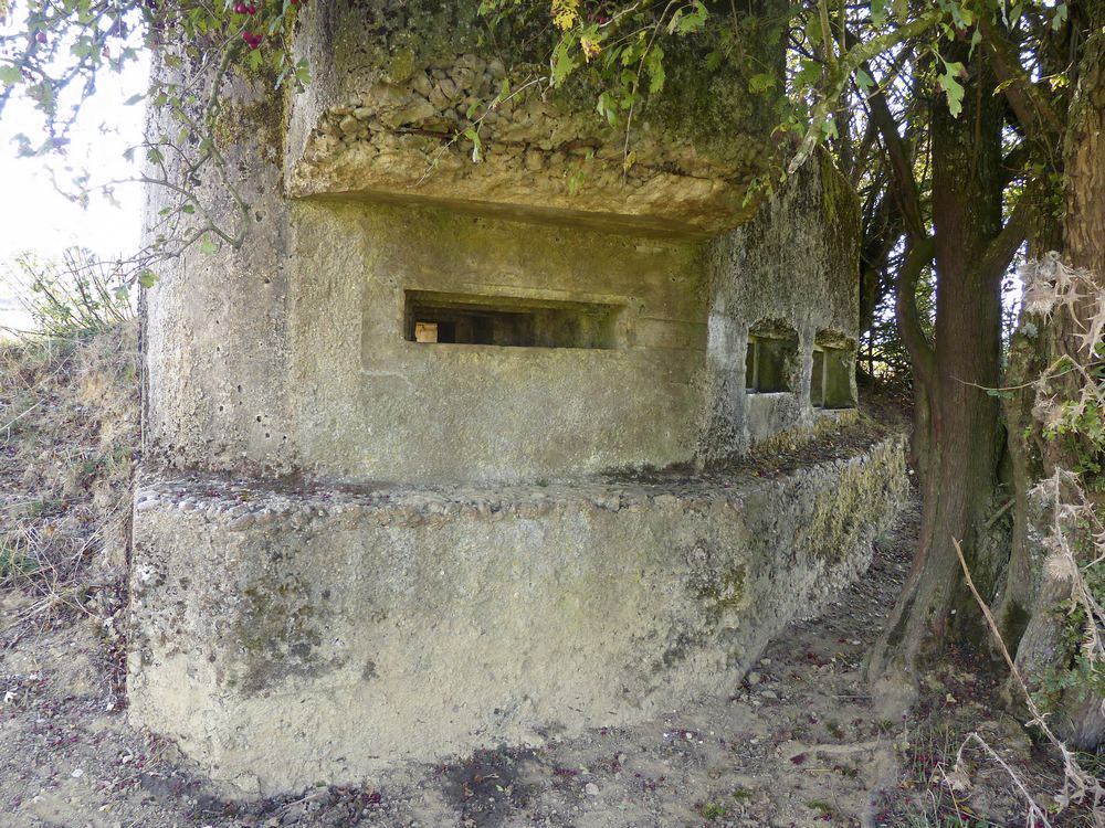 Ligne Maginot - 85 - LA TUILERIE - (Blockhaus pour canon) - Vue avant, créneau observatoire  - David HARMAND