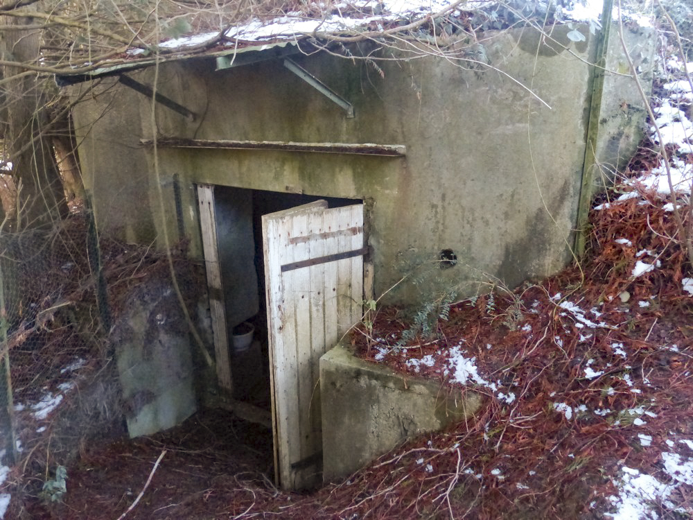 Ligne Maginot - BX - LA CROIX SIMON 2 - (Blockhaus pour canon) - L'entrée assez large pour un canon antichar de 25 mm. A droite de l'entrée, la fosse à douilles - David HARMAND