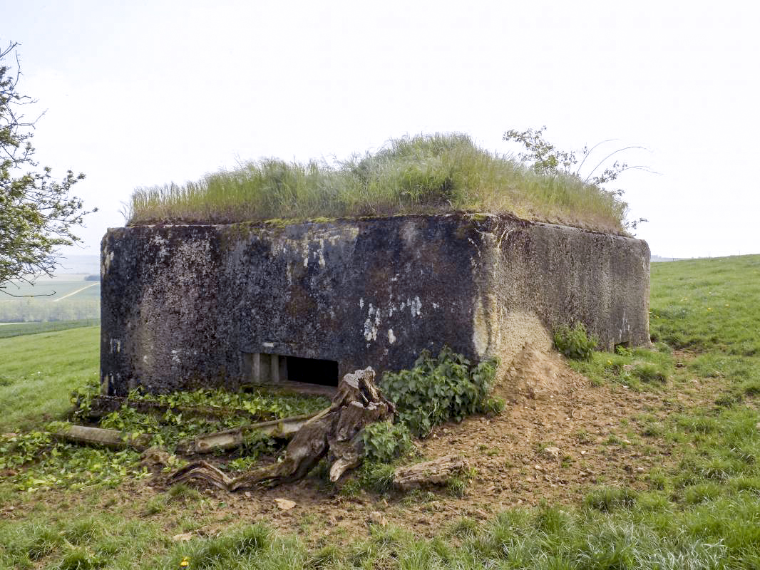 Ligne Maginot - CROIX DU SOLDAT - (Blockhaus pour canon) - Faces gauche avec le créneau et l'arrière avec l'entrée hommes - R Tucker