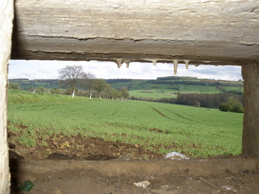 Ligne Maginot - 71 - PIERRE TROUEE - (Blockhaus pour arme infanterie) - Vue sud est vers le casemate Avioth - R Tucker