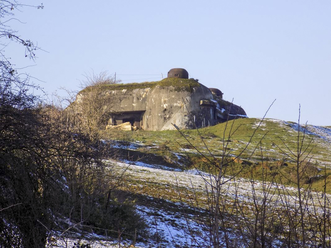 Ligne Maginot - 72BIS - THONNE NORD - (Blockhaus pour canon) - Vue du casemate de Christ vers le nord-ouest à 250m - R Tucker