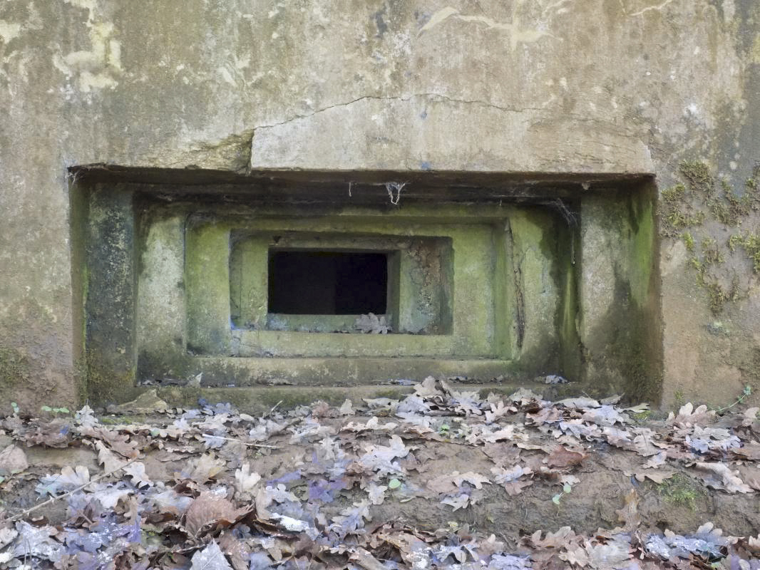 Ligne Maginot - 73BIS - LE CHENE - (Blockhaus pour arme infanterie) - Face frontale, créneau centrale - R Tucker