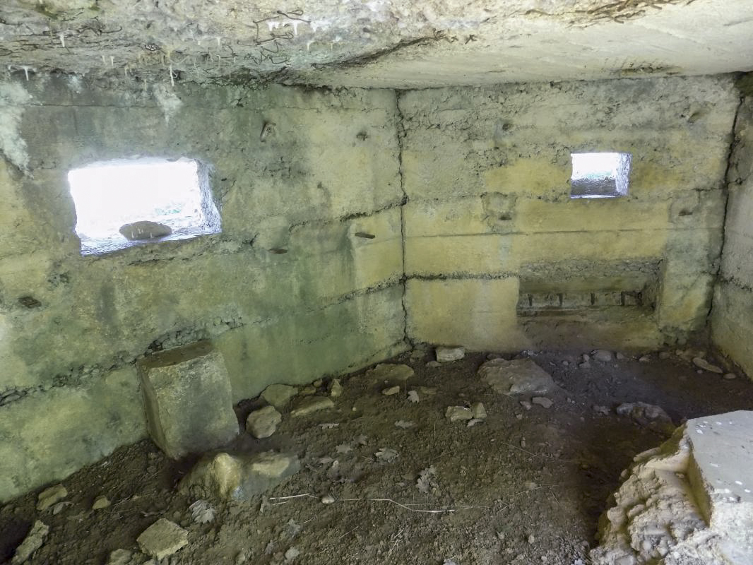 Ligne Maginot - 2C - LA CABRETTE - (Blockhaus pour canon) - Créneaux AC centrale et Hotchkiss droite - R Tucker