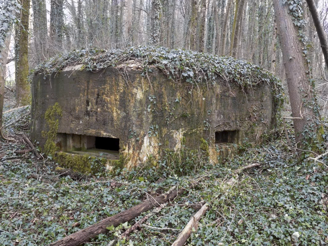 Ligne Maginot - 4B - LES ENTRECOURS NORD - (Blockhaus pour canon) - Face frontale / gauche - R Tucker