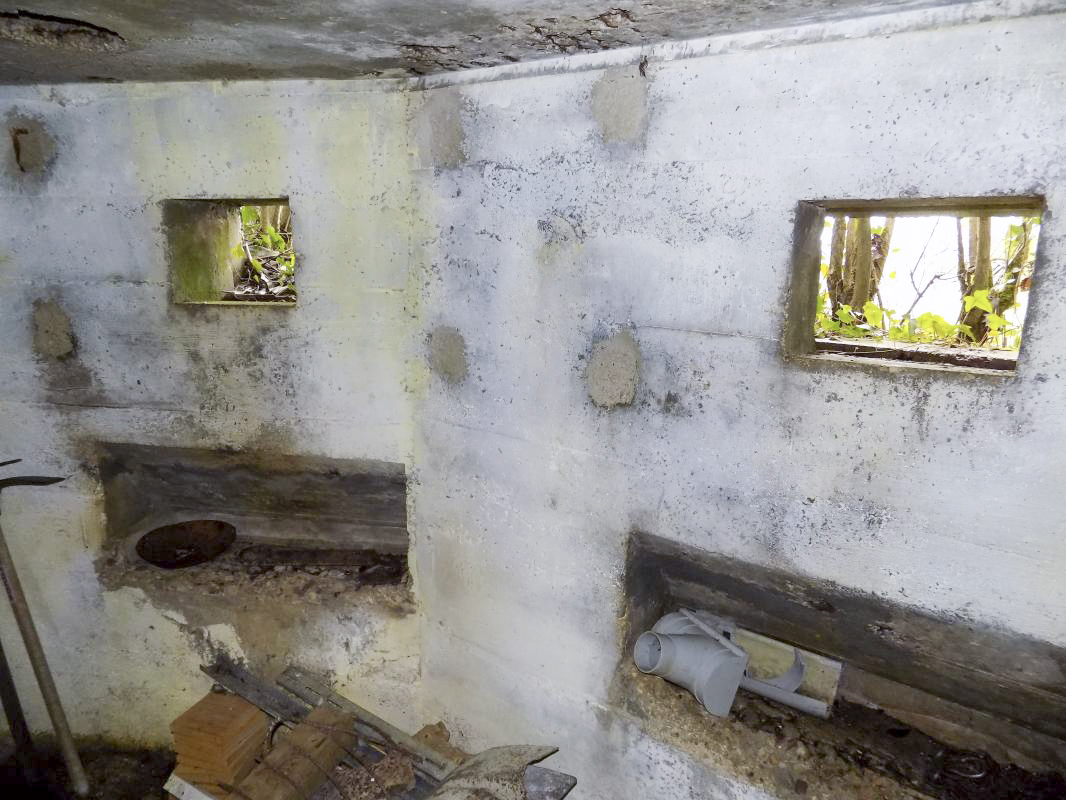 Ligne Maginot - 5B - LES ENTRECOURS - (Blockhaus pour arme infanterie) - Créneaux Hotchkiss gauche et central - R Tucker
