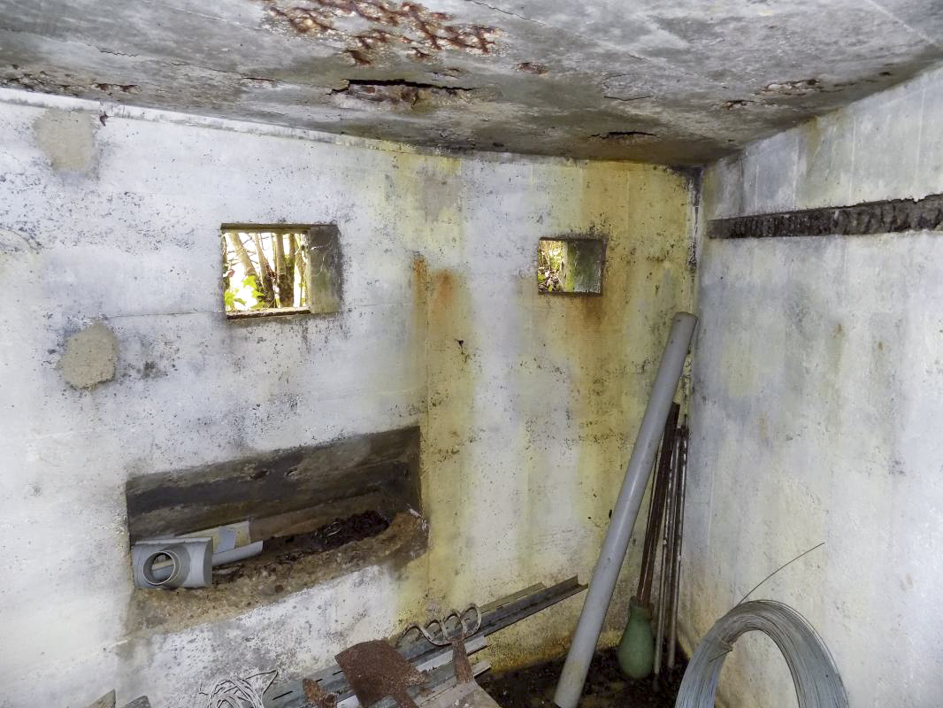 Ligne Maginot - 5B - LES ENTRECOURS - (Blockhaus pour arme infanterie) - Créneaux Hotchkiss central et FM droite - R Tucker
