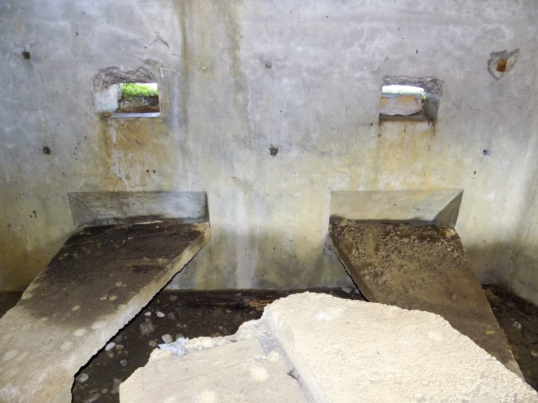 Ligne Maginot - 10A - LE CHENELET NORD - (Blockhaus pour canon) - Créneaux Hotchkiss, face nord-est - R Tucker
