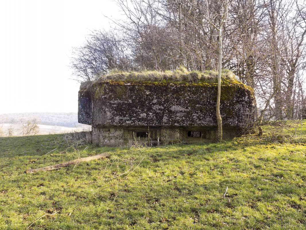 Ligne Maginot - 11A - LA BOULETTE - (Blockhaus pour canon) - Face nord, 2 créneaux Hotchkiss - R Tucker