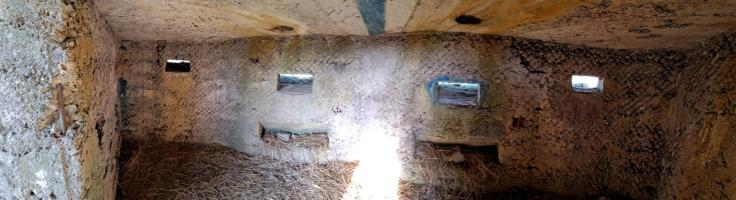 Ligne Maginot - BA82 - ROCROI OUEST 2 - (Blockhaus pour arme infanterie) - Vue grand angle des différents créneaux.