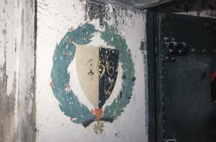 Ligne Maginot - LAUDREFANG - A37 - (Ouvrage d'infanterie) - Bloc 3
Fresque du 156° RIF à l'entrée du bloc