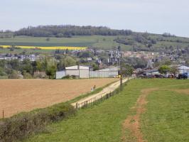 Ligne Maginot - 12C - MONT DE BRUNE NORD - (Blockhaus pour arme infanterie) - Vue vers le nord-est, voie Romaine, Mouzon. Direction de tir face centrale.