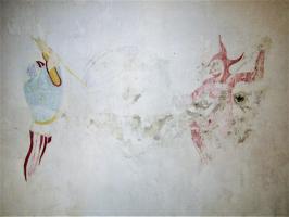 Ligne Maginot - FORT DUCROT - (PC de Secteur) - Fresque en cours de restauration
Elle représente les progrès de l'artillerie, ici une bombarde