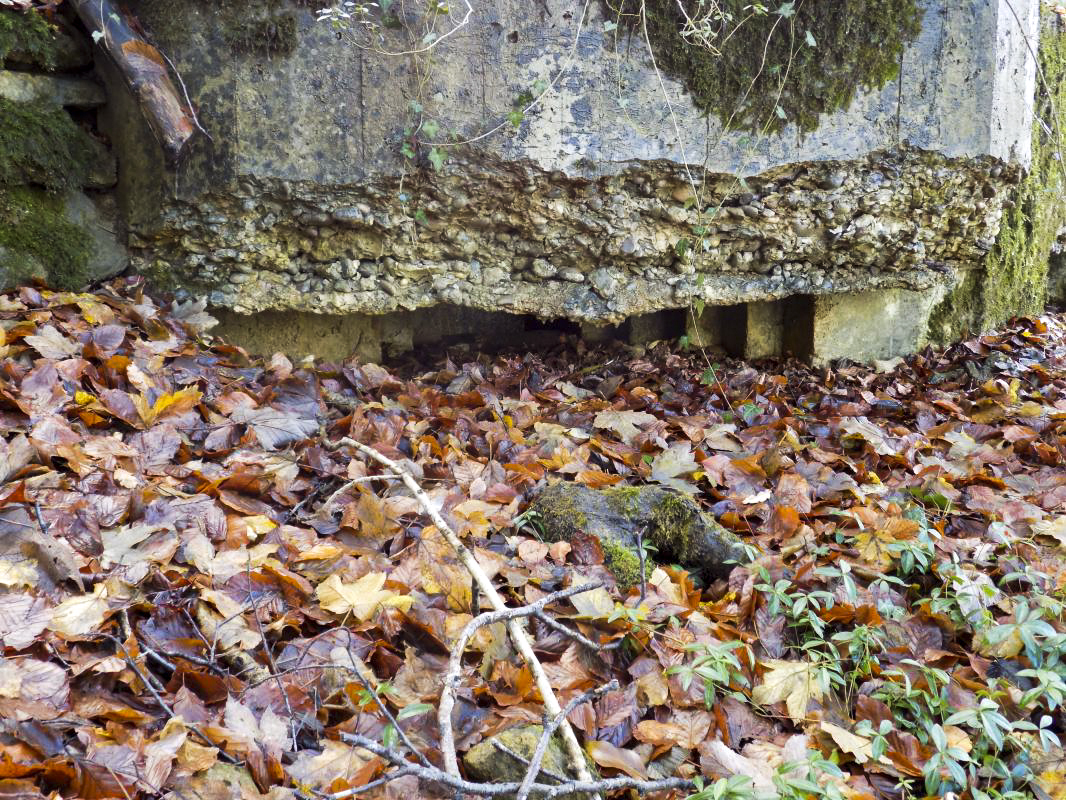 Ligne Maginot - 13A - BOIS DE BLANCHAMPAGNE EST - (Blockhaus pour arme infanterie) - Face droite, créneau Hotchkiss - R Tucker