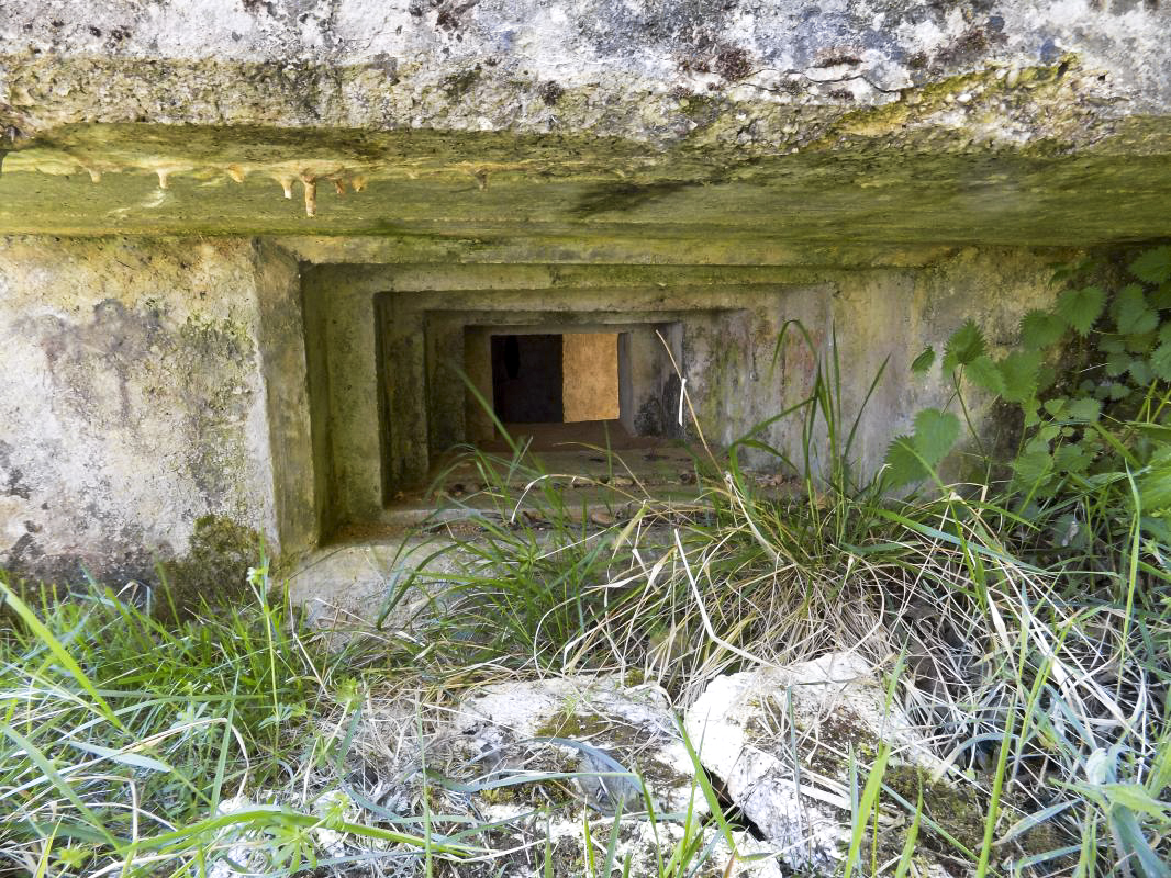 Ligne Maginot - 13C - MONT DE BRUNE SUD - (Blockhaus pour arme infanterie) - Face gauche, créneau Hotchkiss - R Tucker