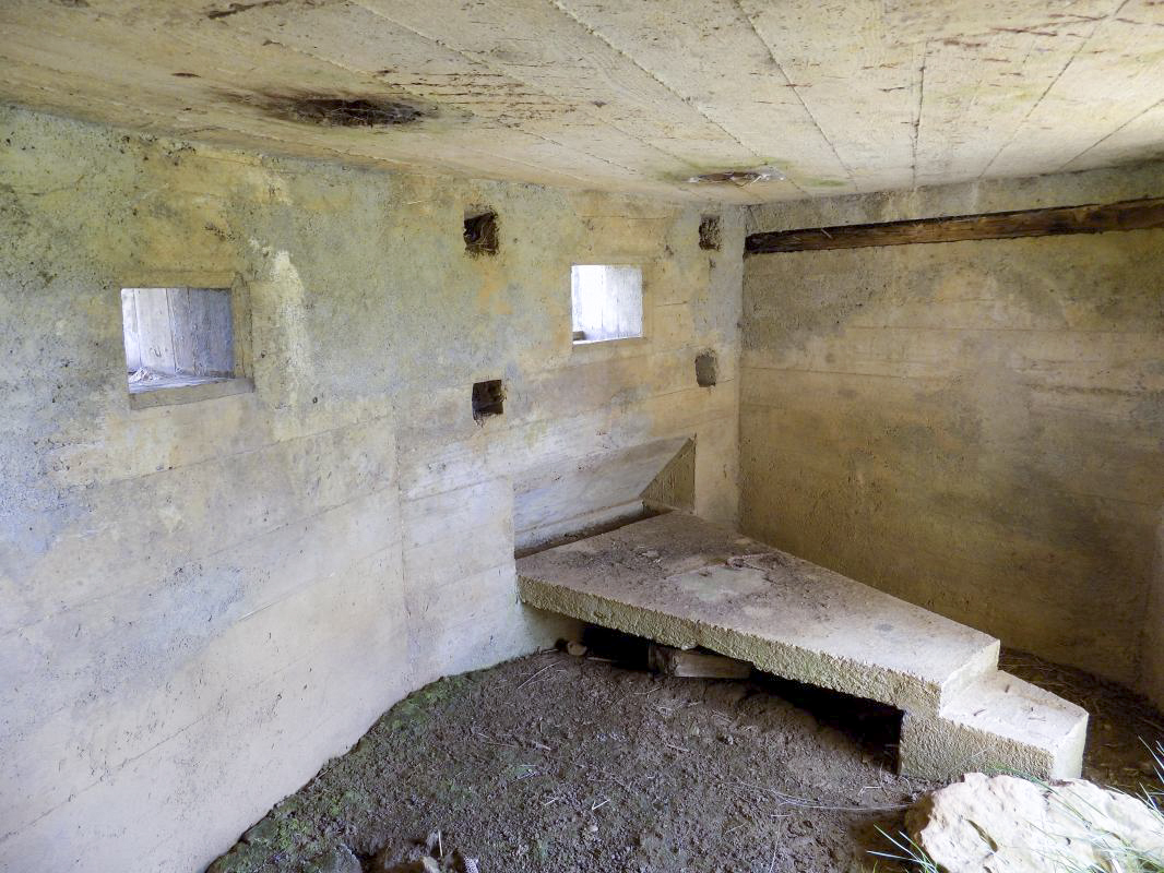 Ligne Maginot - 14C - FOND D'YVAUX OUEST - (Blockhaus pour arme infanterie) - Créneaux FM/Obs centrale et Hotchkiss (droite) - R Tucker