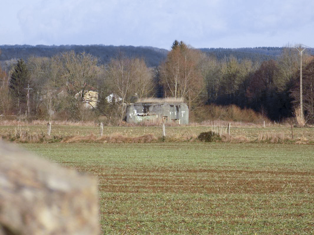 Ligne Maginot - 22BIS - BREVILLY NORD-OUEST - (Blockhaus pour arme infanterie) - Vue vers A90, direction de tir créneau gauche - R Tucker
