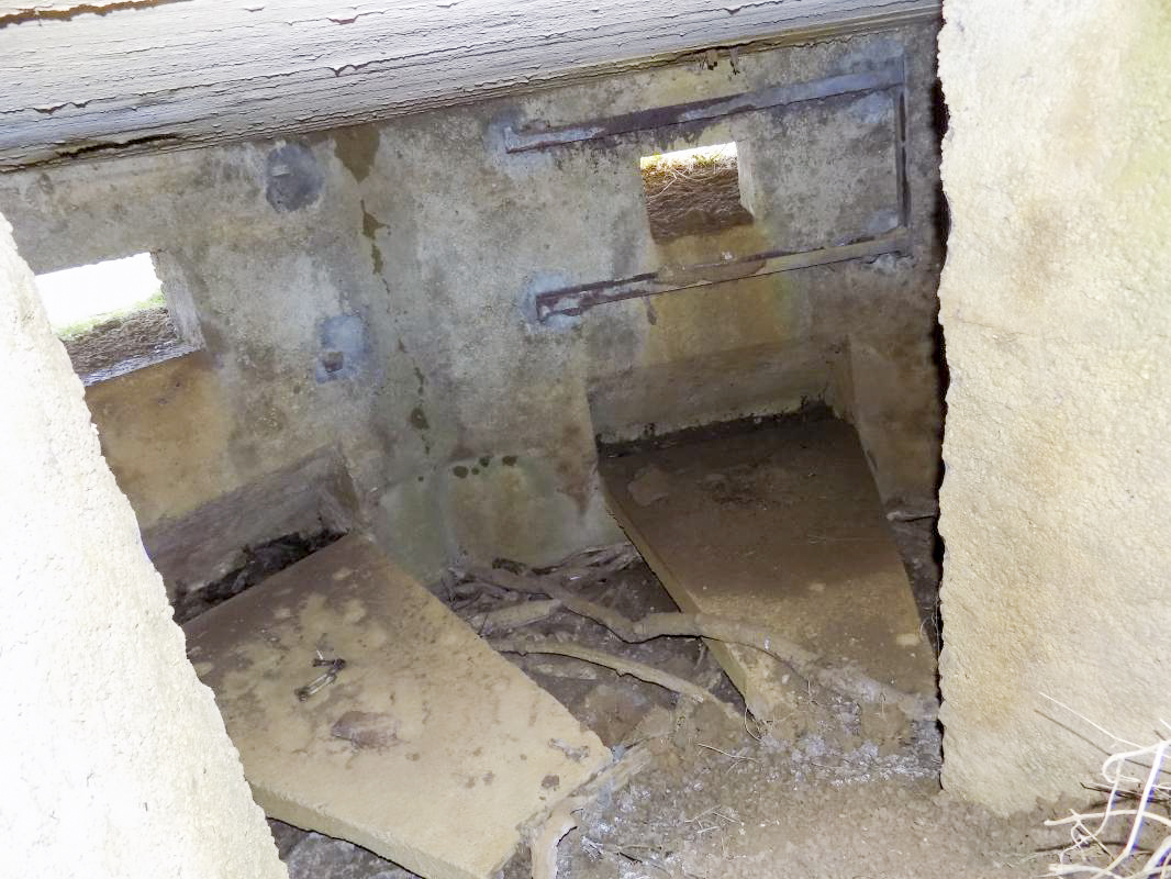 Ligne Maginot - 29B - TRUC DES CHANVRES - (Blockhaus pour canon) - Créneaux Hotchkiss vers le nord et nord-est - R Tucker
