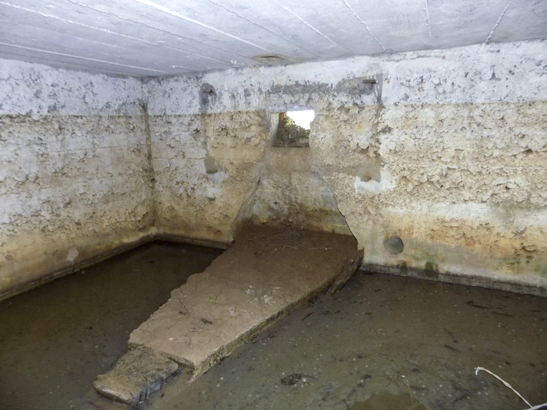 Ligne Maginot - 32A - RUISSEAU DU RIGEL - (Blockhaus pour arme infanterie) - Face frontale, créneau Hotchkiss gauche - R Tucker