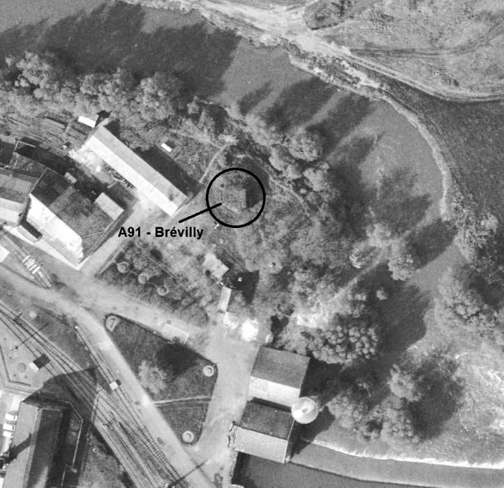 Ligne Maginot - A91 - BREVILLY B - (Blockhaus lourd type STG / STG-FCR - Simple) -  - IGN - Géoportail 1970