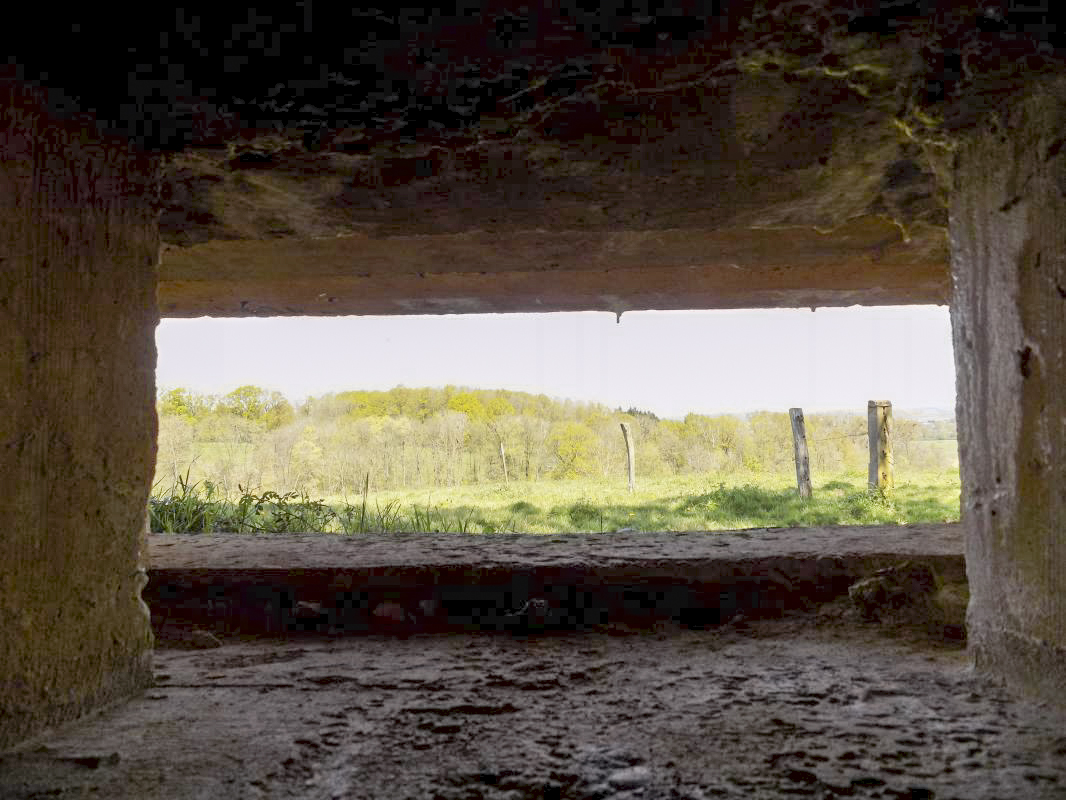 Ligne Maginot - P - FOND DE NOE NORD - (Blockhaus pour canon) - Vu du créneau Hotchkiss gauche - R Tucker